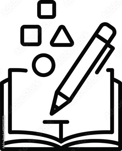 Social media content creation and strategy icon