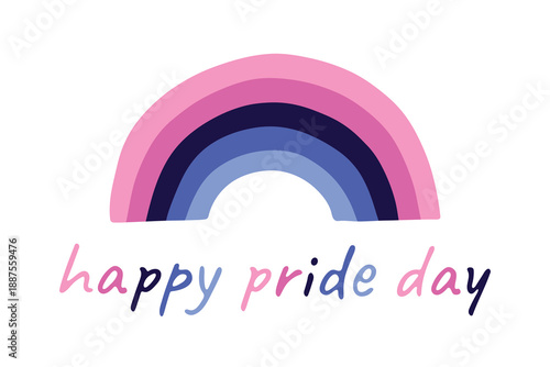 Colorful rainbow shape Omnisexual pride flag Happy pride day LGBTQIA community Pride Month Vector hand drawn doodle for posters, stickers, logo, cards