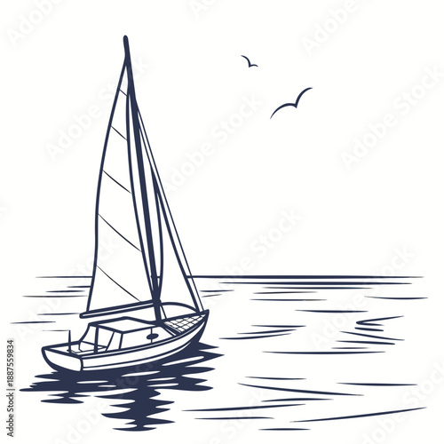 Sailboat on calm waters