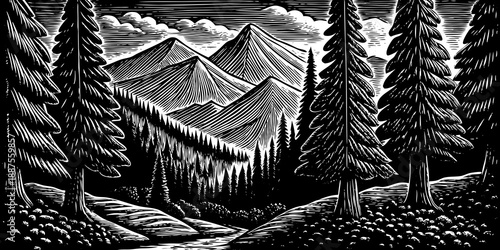 Serene forest landscape