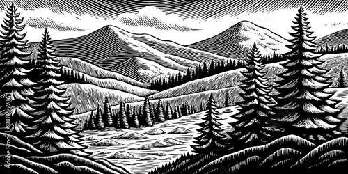 Serene mountain landscape