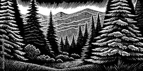 Serene forest landscape