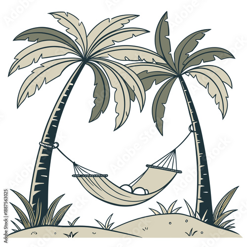 Tropical paradise hammock