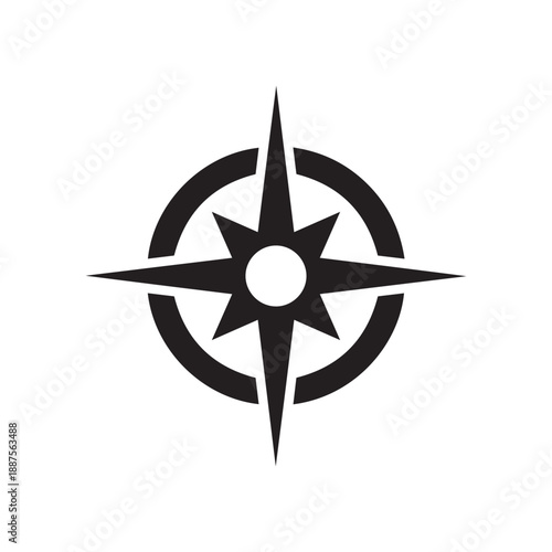 Compass icon vector
