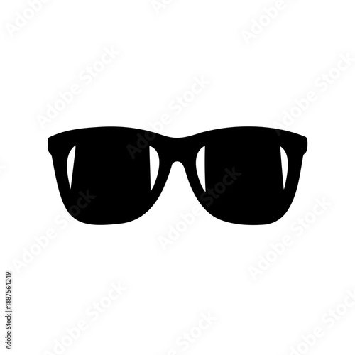 black sunglasses graphic illustration on white background