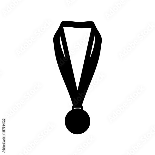 black medal icon simple design illustration graphic element