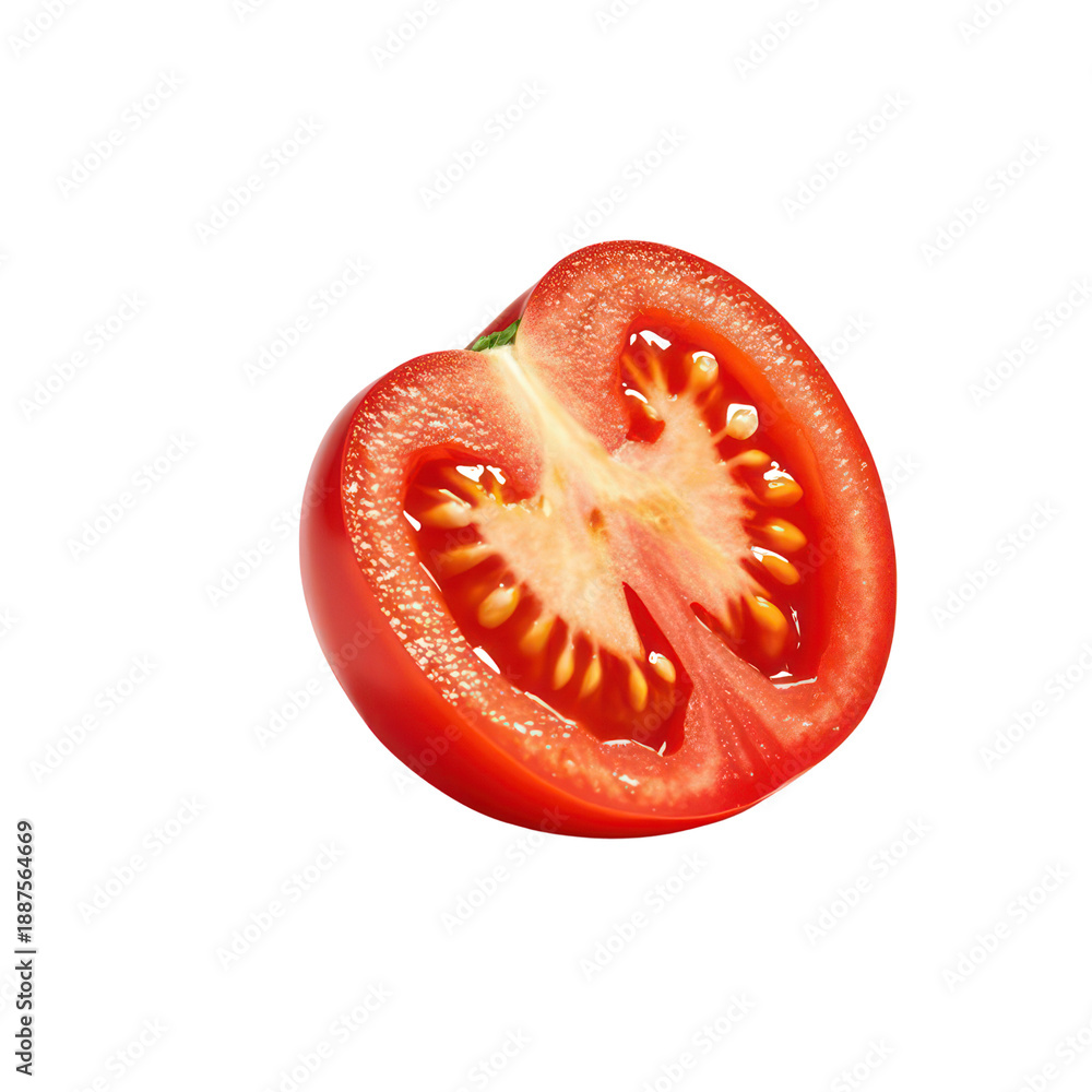 custom made wallpaper toronto digitalFresh Tomato Slice Isolated on White Background, Generative AI