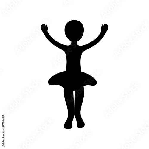a black silhouette of a ballerina dancing on her toes