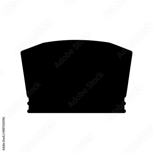 black silhouette of a hat on a white background