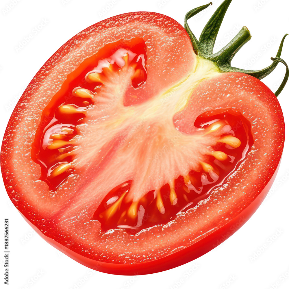 custom made wallpaper toronto digitalFresh Tomato Slice Isolated on White Background, Generative AI