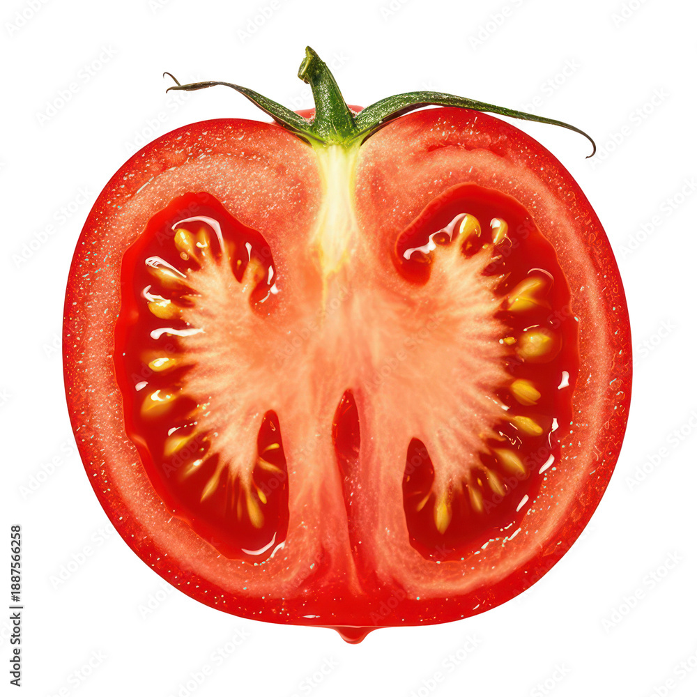 custom made wallpaper toronto digitalFresh Tomato Slice Isolated on White Background, Generative AI