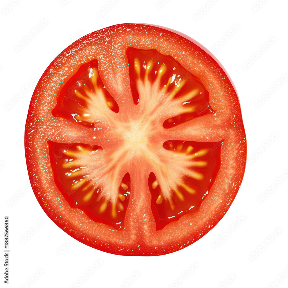 custom made wallpaper toronto digitalFresh Tomato Slice Isolated on White Background, Generative AI