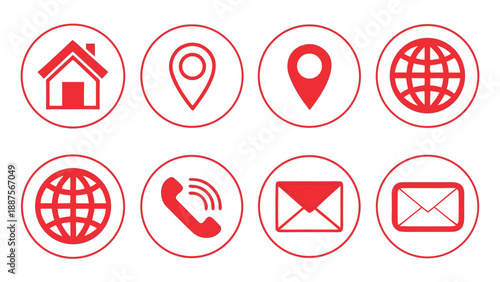 Set of 8 navigation icons vector