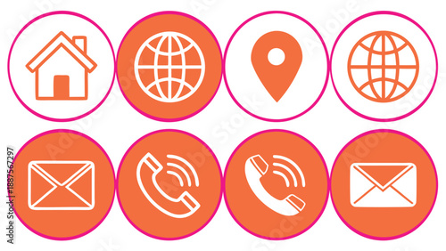 Set of 8 web navigation icons vector