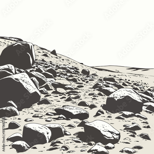 Rocky beach landscape