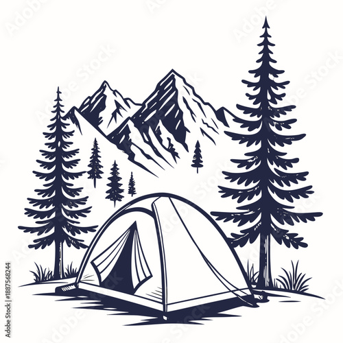 Camping in the mountains