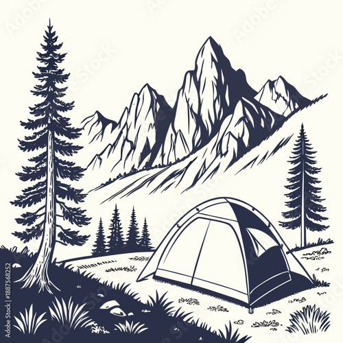 Camping in the mountains