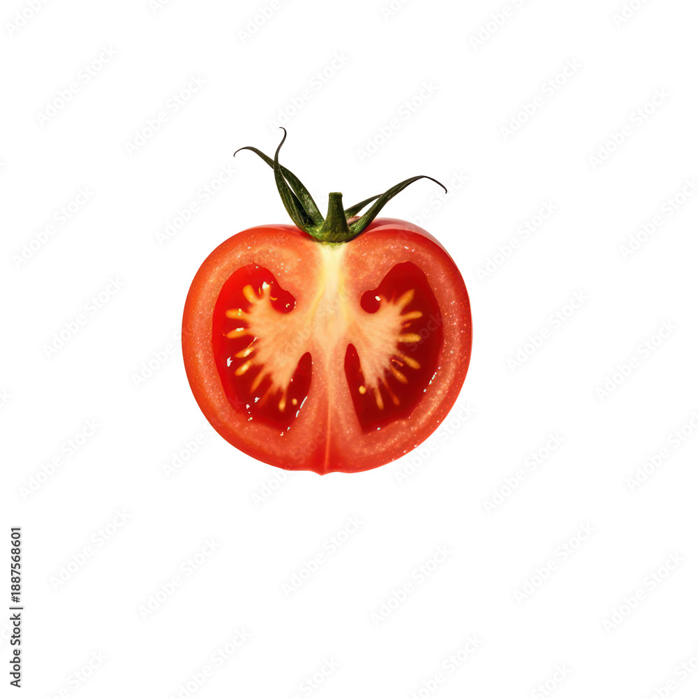 custom made wallpaper toronto digitalFresh Tomato Slice Isolated on White Background, Generative AI