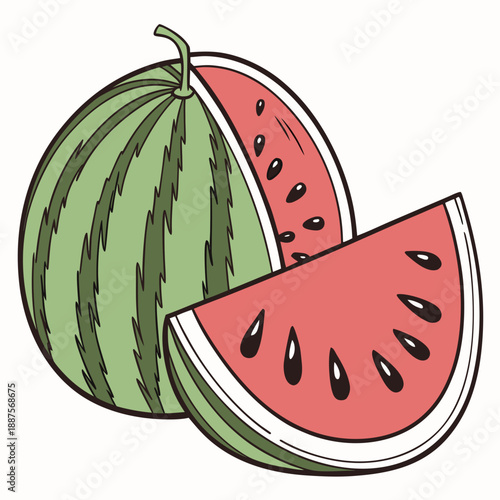 Cartoon watermelon illustration