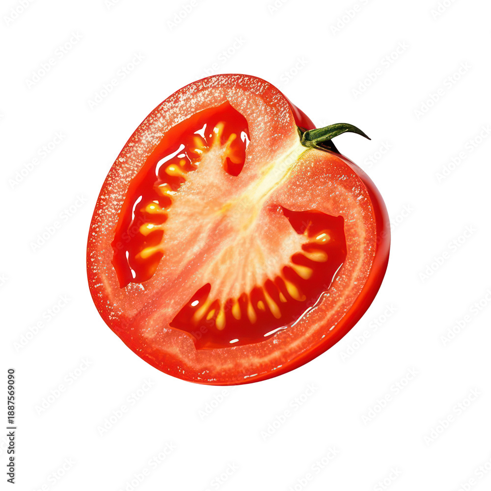 custom made wallpaper toronto digitalFresh Tomato Slice Isolated on White Background, Generative AI