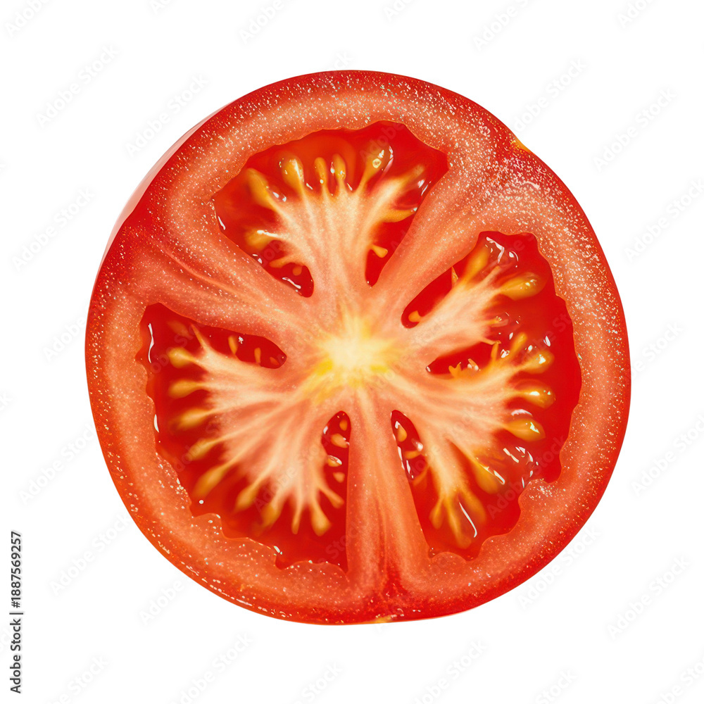 custom made wallpaper toronto digitalFresh Tomato Slice Isolated on White Background, Generative AI