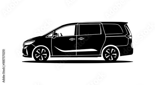 Minivan Side Profile Illustration