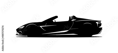 Silhouette of a Futuristic Sports Car