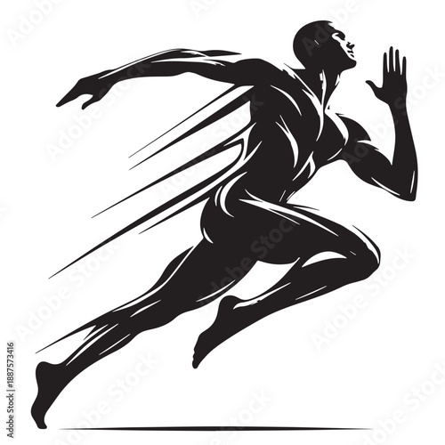 Black Realistic depictions of starting Silhouette Vector, High Quality Illustration on White Background