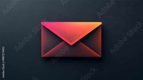 Neon envelope illustration representing digital communication in glowing style high resolution picture