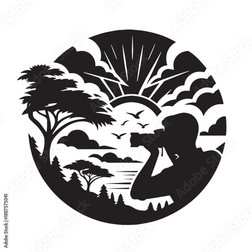 Black not just picture-perfect scenes Silhouette Vector, High Quality Illustration on White Background