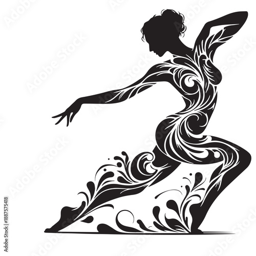 Black vice versa Silhouette Vector, High Quality Illustration on White Background