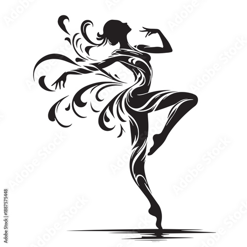 Black vice versa Silhouette Vector, High Quality Illustration on White Background