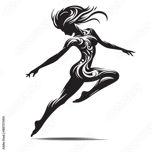 Black vice versa Silhouette Vector, High Quality Illustration on White Background