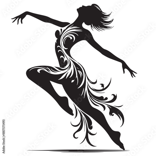 Black vice versa Silhouette Vector, High Quality Illustration on White Background