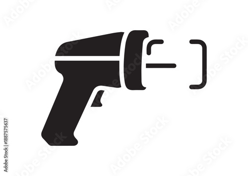 Barcode Scanner Icon, Editable Solid Vector Illustration