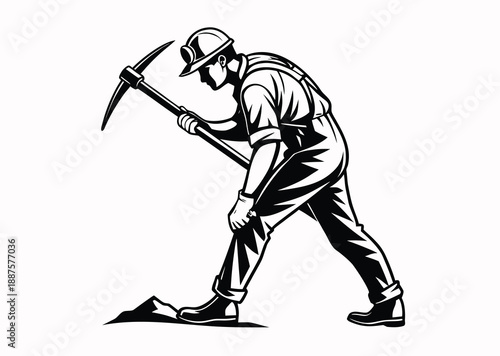 Construction Worker Silhouette Vector