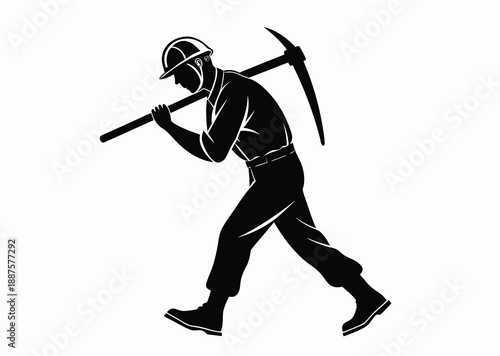 Construction Worker Silhouette Vector