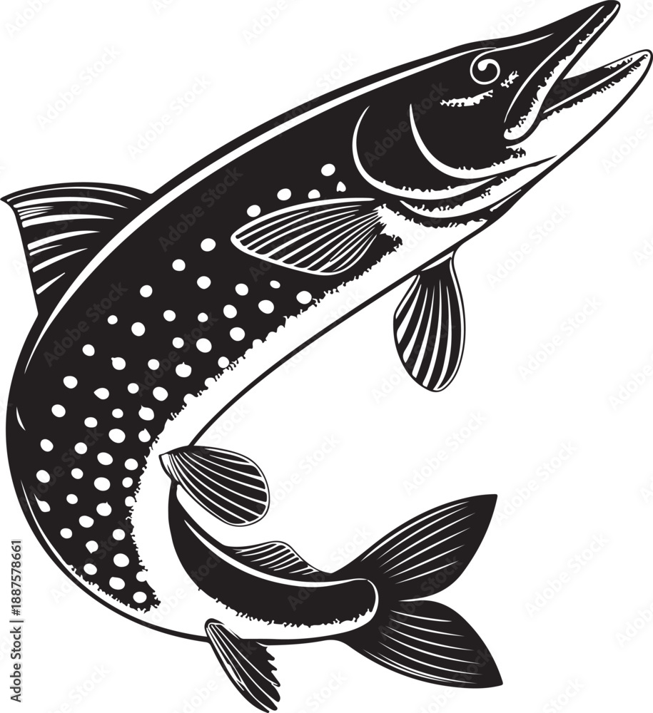 Fototapeta premium vector illustration of a fish