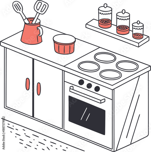 modern kitchen stove