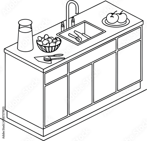 illustration of a kitchen stove