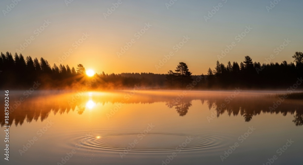 Obraz premium sunrise over the river