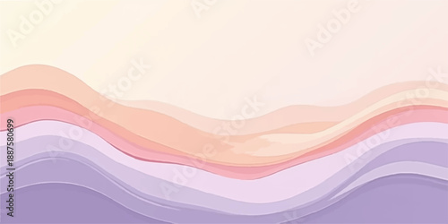 Abstract colorful vector background with flowing rainbow waves and smooth curved design