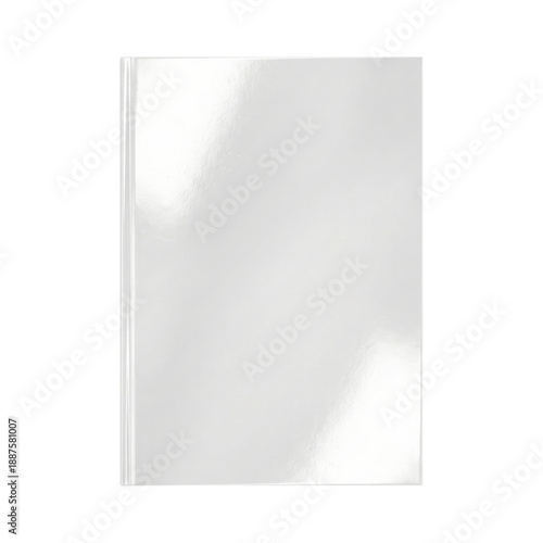 Photos Blank glossy silver foil paper or card mockup