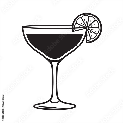 daiquiri line art coloring page