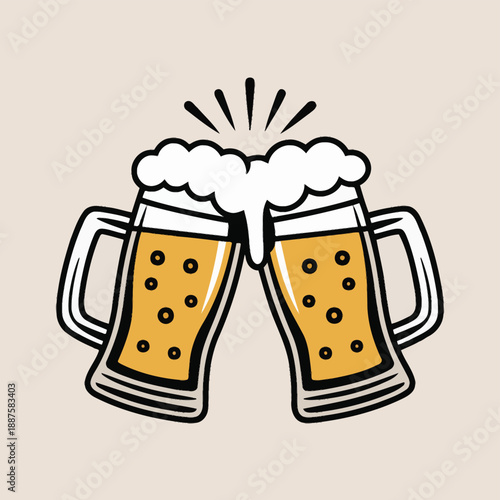 Cheers to good times with beer mugs