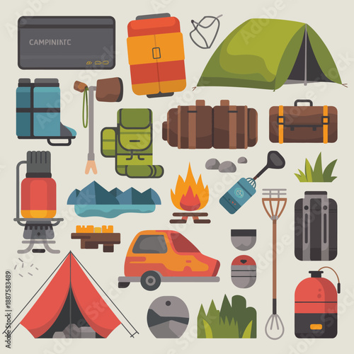 Camping essentials and outdoor gear for adventure