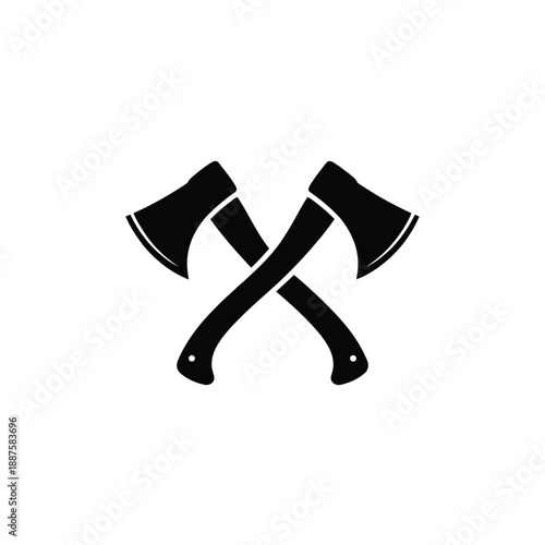 Crossed axes symbolizing strength and teamwork