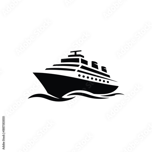 Cruise ship sailing on the ocean