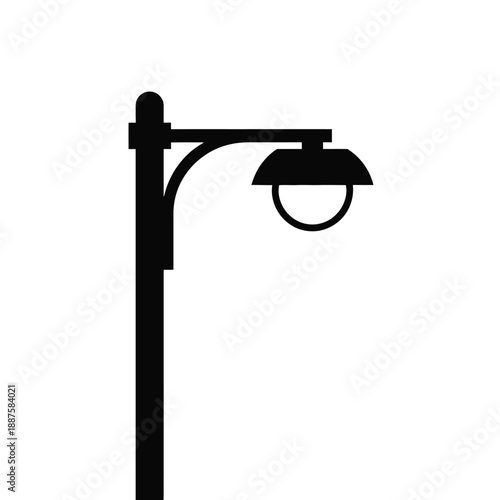 Street light post silhouette