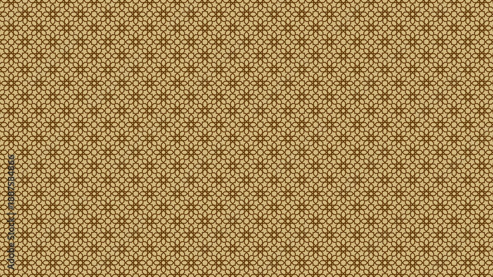 Fototapeta premium A close-up view of a textured brown fabric with a repeating pattern of small hexagons